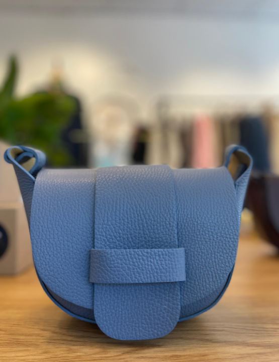 Small Leather Bag - Blue