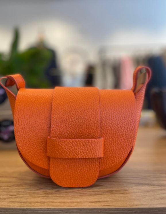 Small Leather Bag - Orange