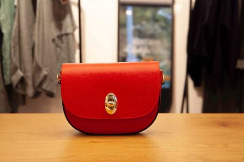 Bianca Italian Leather Bag - Red