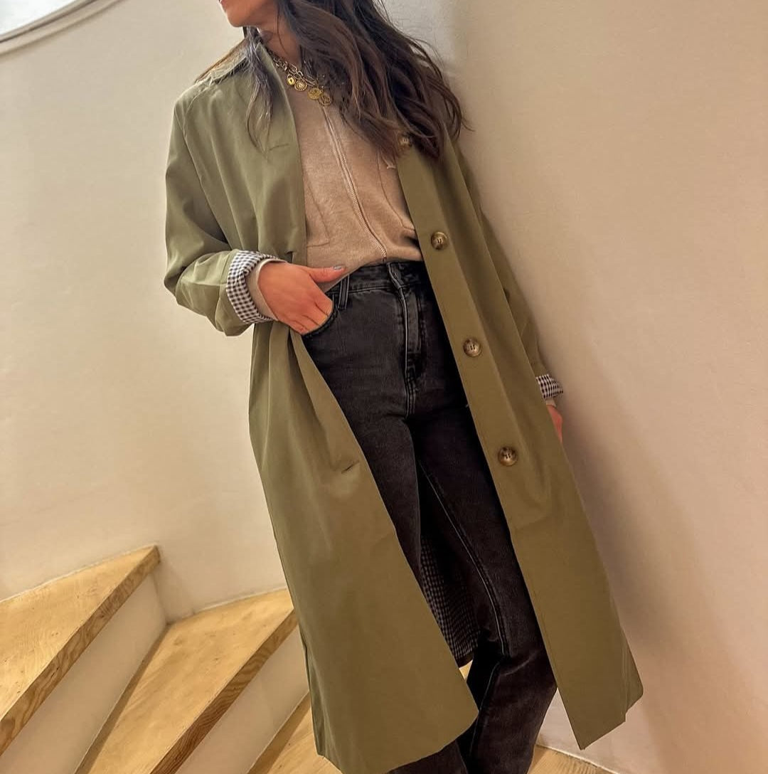 Charlie Check Green Trench
