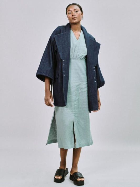 Kimono Coat In Organic Denim