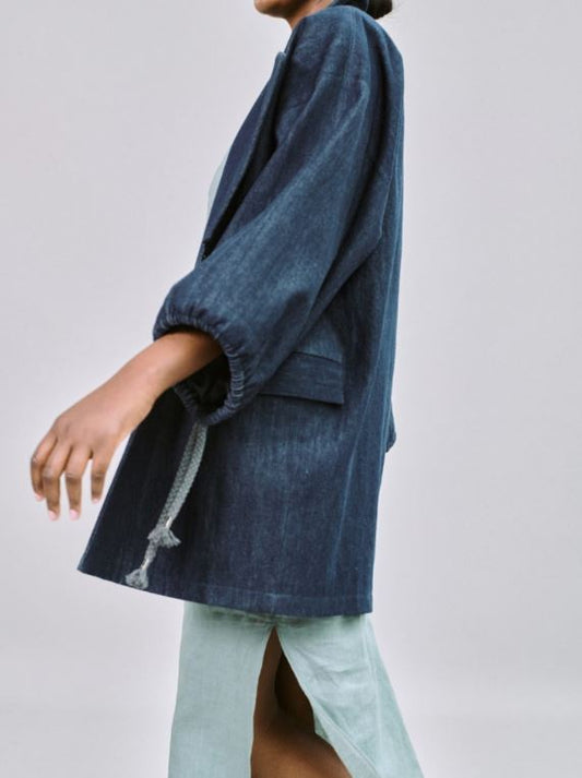 Kimono Coat In Organic Denim