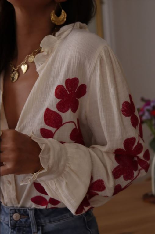 Floral Embroidered Blouse