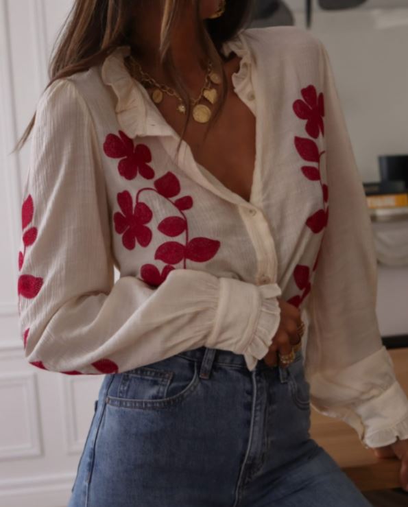 Floral Embroidered Blouse